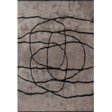 Rapture Black/Taupe Abstract Luxury Area Rug