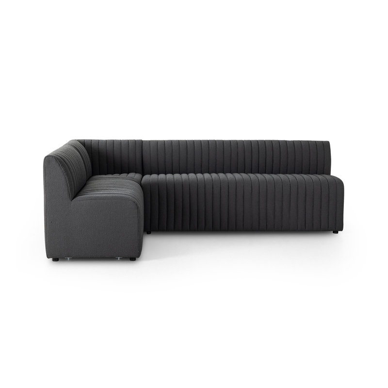 Augustine Modular Sectional, 31.5" H x 100" W x 66.5" D, Black Polyester