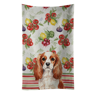 Blenheim English Toy Spaniel Vegetables Kitchen Towel