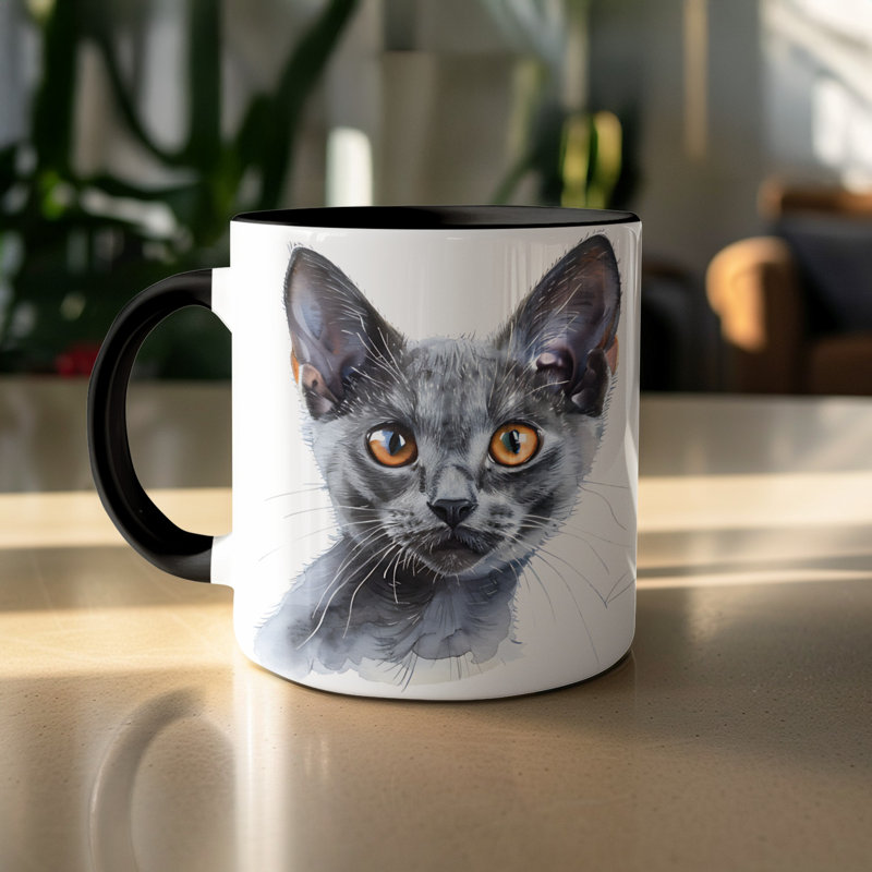 Ceramic Coffee Mug, 4, Black