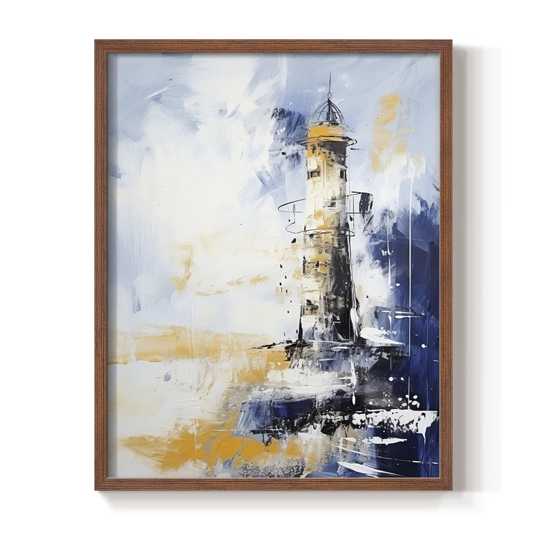 NAUTICAL Series - Impression encadrée en bois massif, Noyer, H 30 po x l 24 po