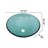 16-1/2"L Drop-In Glass Baathroom Vessel Sink With Chrome Drain