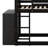 Twin Over Twin Bunk Bed Frame With 4 Drawers And 3 Shelves, Floor Bunk Bed Frame For Kids-1883609703