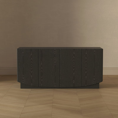 Ardea 60" Contemporary 4-Door Sideboard in Black