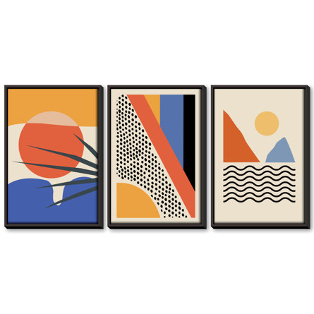 Minimal Paradise - 3 Piece Print on Canvas