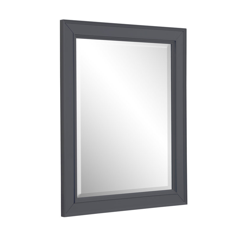 Bernardi Wood Flat Wall Mirror, Marine Gray