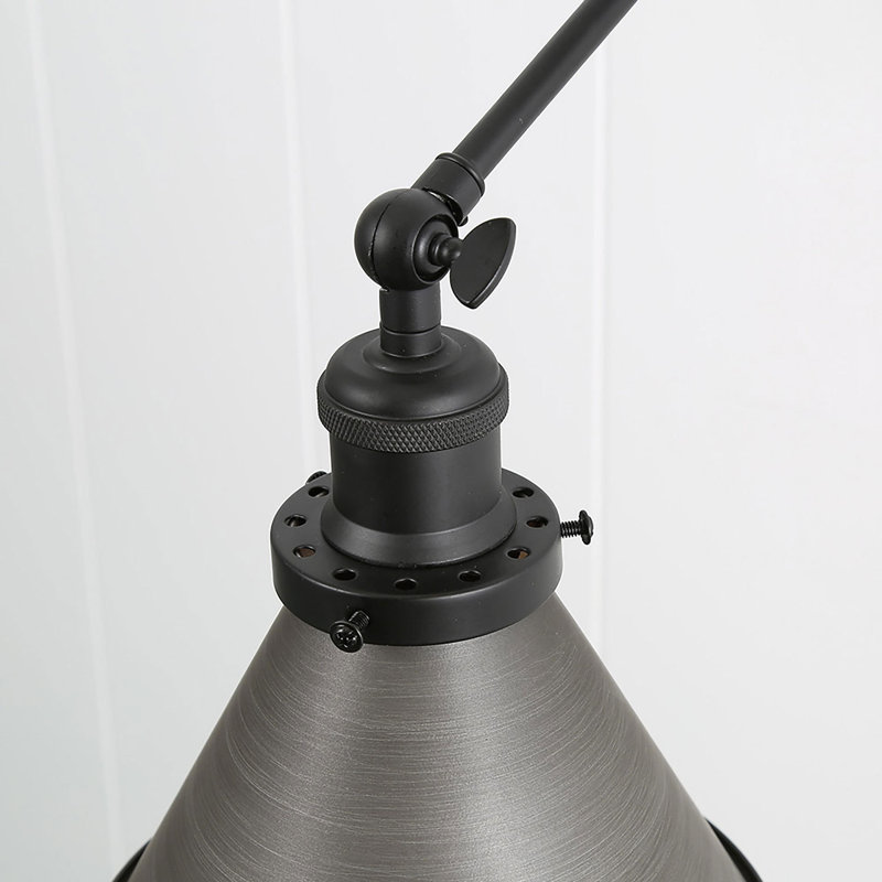 Rackerby Zinc Alloy Dimmable Wall Sconce, Dark Gray