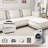 Modular Sectional Sofa, Luxury Cloud Sofa With Ottoman