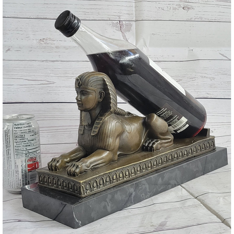Sculpture en marbre signée Art égyptien Sphinx