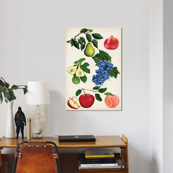 « fruit collection i », impression sur toile, H 26 po x l 18 po x P 1,5 po, Toile tendue, Pas de tapis