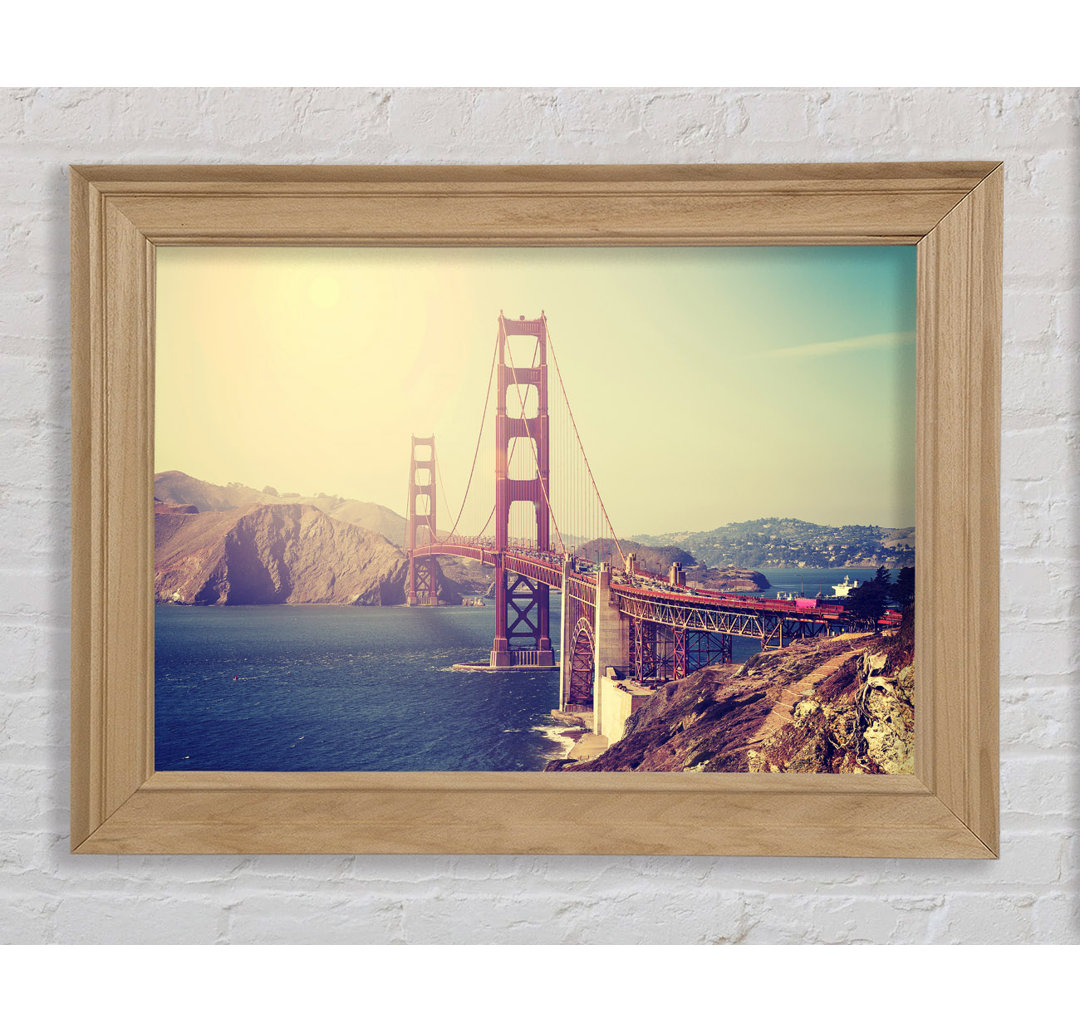 Golden Gate Bridge Retro - Einzelner Bilderrahmen Kunstdrucke