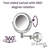 Ayeshah 8.5" Lighted Wall Mount Magnified Makeup Mirror, Direct Wire-1930252368