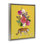 Ensemble de tigres roses sur cadre flottant jaune, design par Mia Charro