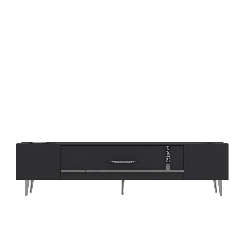 Olivia Unfinished TV Stand, 150cm, Grey/Silver