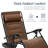  Oversized Padded Zero Gravity Chair, Folding Outdoor Patio Recliner W/ Side Tray - Brown-1570599641