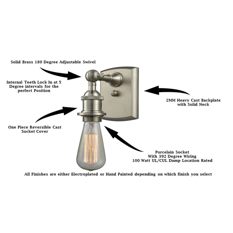 Vella Armed Sconce, Incandescent, Mica, Brushed Satin Nickel