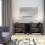 Console 70,9 po de largeur avec 4 armoires rectangulaires