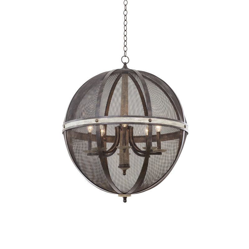 Coronado 8 LT Florence Gold Chandelier Kalco