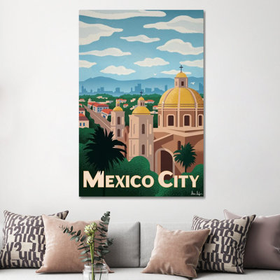 Mexico City 1 Piece Wrapped Canvas Wall Art