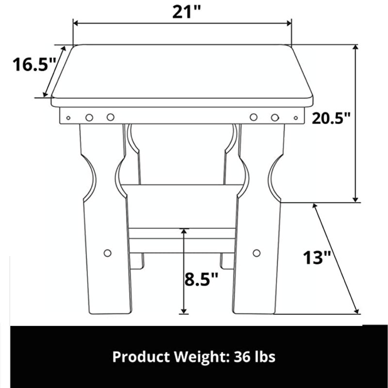 Table d'appoint robuste, Noyer foncé