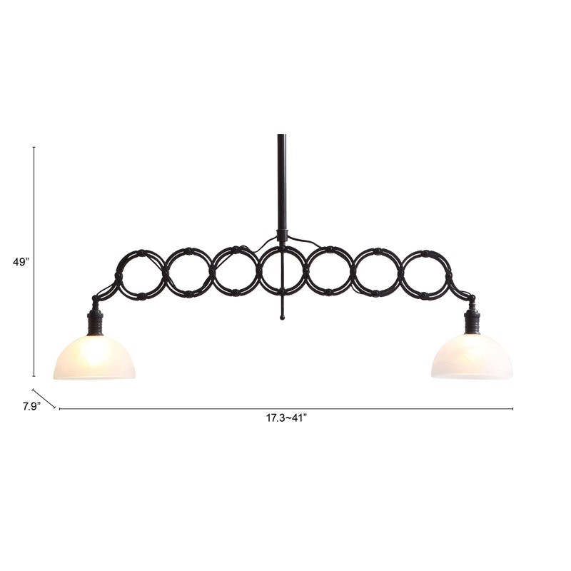Plafonnier Dijonae noir antique