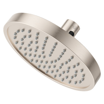 Pomme de douche Contempra ronde à connexion rapide en nickel brossé