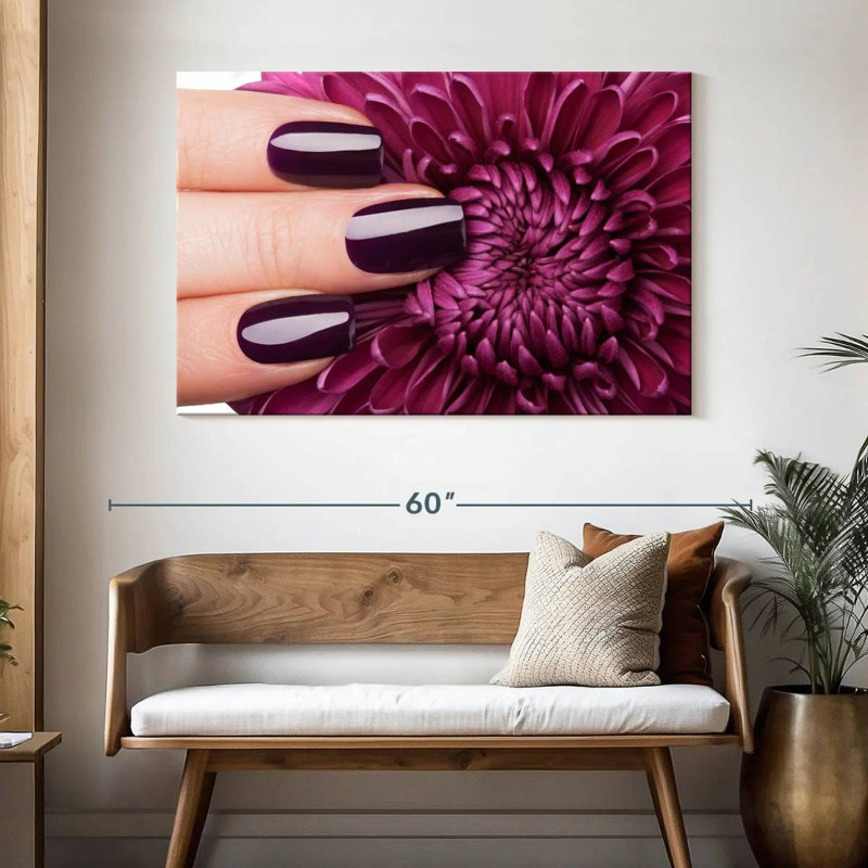 Clous mauves lustrés de Shuttleworth, H 32 po x l 48 po