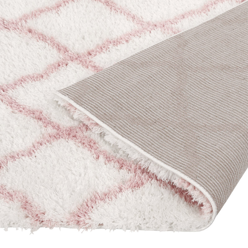 Longlier Shaggy White Rug, Rectangle 160 x 229cm