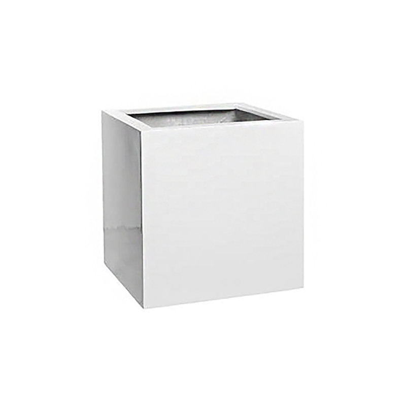 Eastvale Handmade Planter Box, White, 16" H x 16" W x 16" D