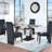 Sherilynn WHITE/BLACK DINING TABLE