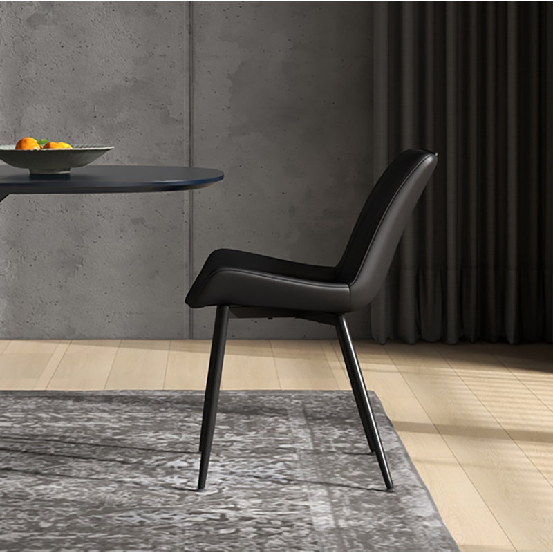 Dining Chairs Set Of 2, PU Leather Upholstered Modern Armless Kitchen Dining Side Chair for Kitchen, Dining, Living, Reception, Office Guest Chairs, and Outdoor