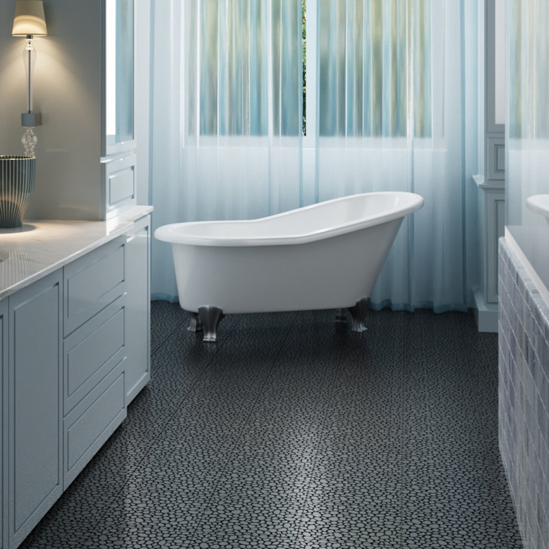 Carreaux de terrasse emboîtables en plastique imperméables, Noir, noir, noir, noir
