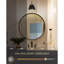 Applique murale rechargeable à DEL RVB avec abat-jour en métal noir, lumière amovible, télécommande et minuterie