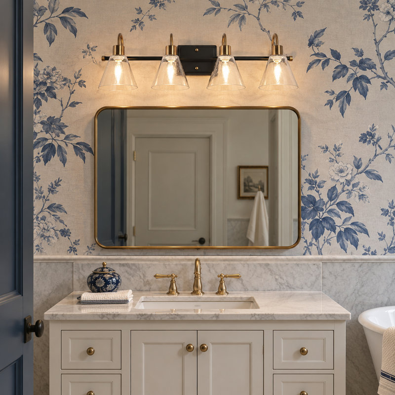 4-Light Dimmable Modern Vanity Light 