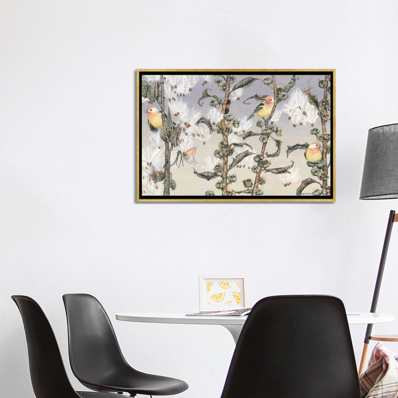 Reproduction d’art, "Aloft" par Maggie vandewalle, Toile encadrée d'or, H 26 po x l 40 po x P 1,5 po, Pas de tapis