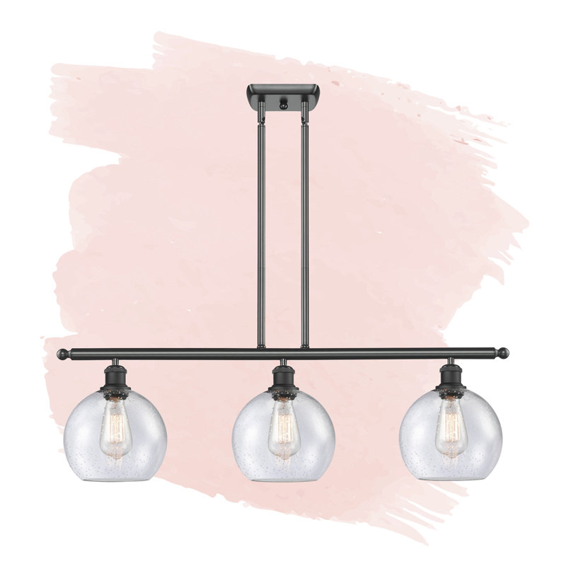 Baptista 3 - Light Kitchen Island Pendant, No Bulb Included, Polished Nickel, Seedy