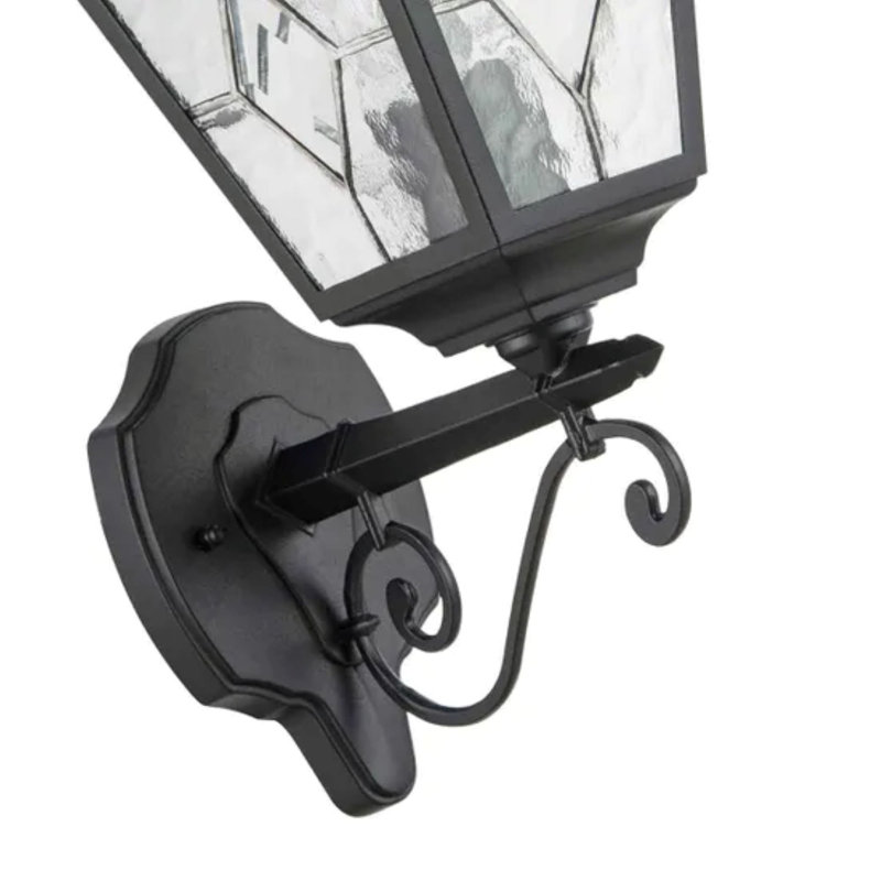 Matte Black Plug-in Outdoor Wall Lantern