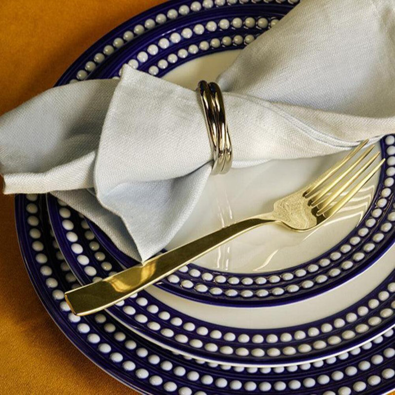Perlée Bread + Butter Plate, Bleu