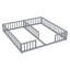 Structure de lit double simple avec clôture, garde-corps, sans porte, gris-433559289