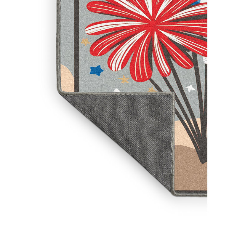 Tapis vacances des fêtes The Holiday Aisle®, Rectangulaire 2 pi x 3 pi