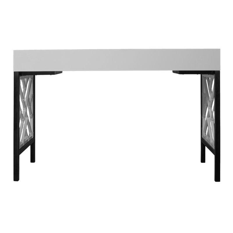 Chippendale Writing Desk, Light Gray
