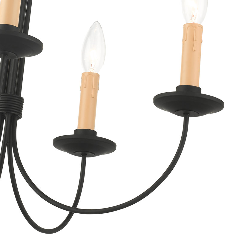 Lustre classique / traditionnel à 5 lumières de style bougie Analysia