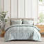 Ensemble de couette 7 pièces pour lit king size avec drap-housse, vert-134538606-134538607