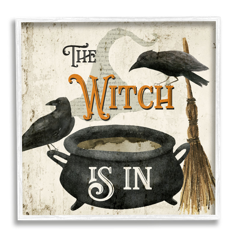 Ba-814 - «Witch Is In Expression Cauldron» encadré sur bois par Deane Beesley, Giclée encadrée blanc bord de mer