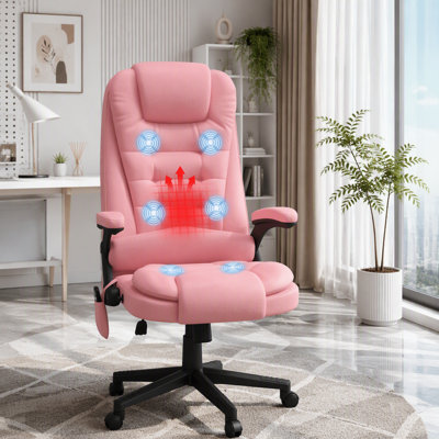 Fauteuil de bureau chauffant inclinable avec massage à 6 points