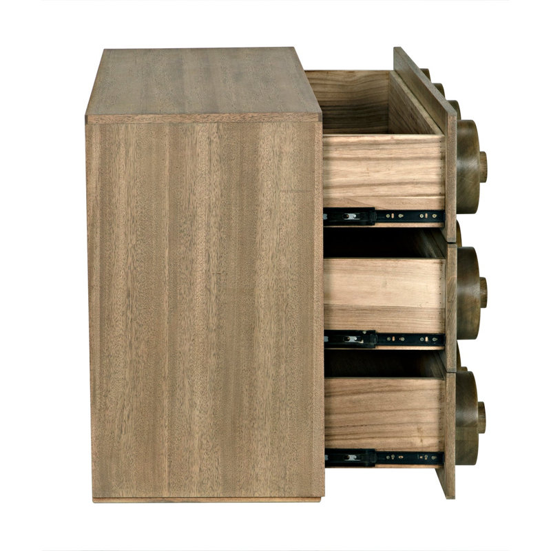 3 - Drawer Solid Wood Dresser, Washed Walnut