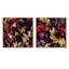 «Timeless Mauve Baroque Floral Dreams III», ensemble de 2 collages carrés botaniques abstraits-101855118-101855120