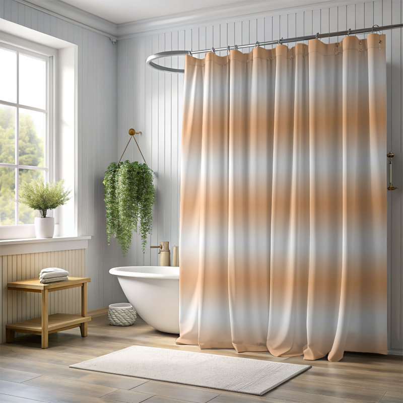 Rideau de douche Peach Breeze - Premium, H 74 po x l 71 po