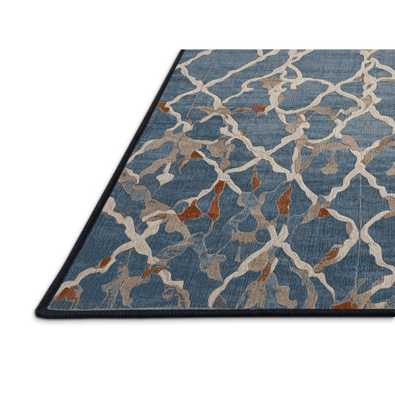 Machine Washable Gray Area Rug, Square 8'