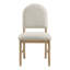 Ensemble de 2 chaises d'appoint de salle à manger au fini naturel